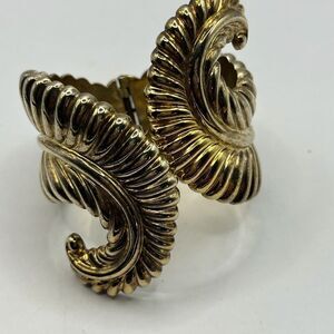 #238 Old Los Castillos 925 Fern Sculptural Textured Bold Bracelet